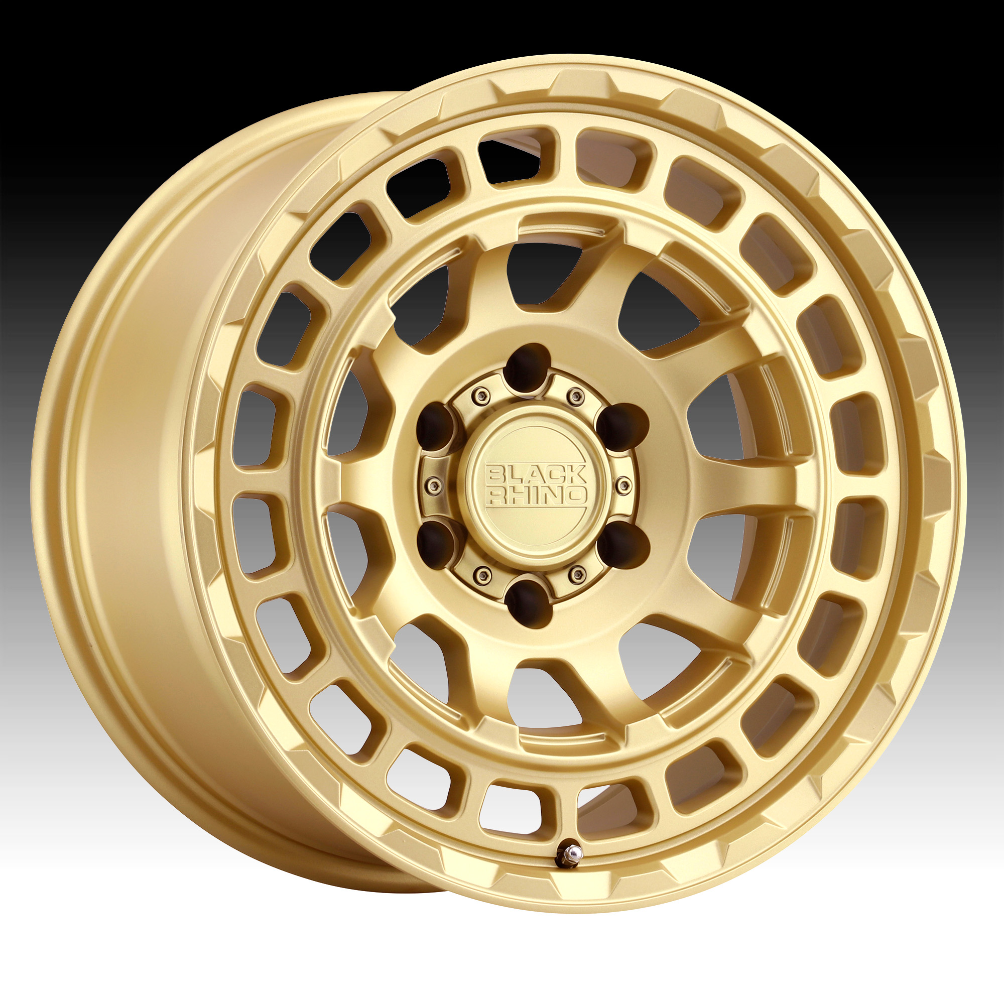 Black Rhino Chamber Matte Gold Custom Truck Wheels - Chamber - Black